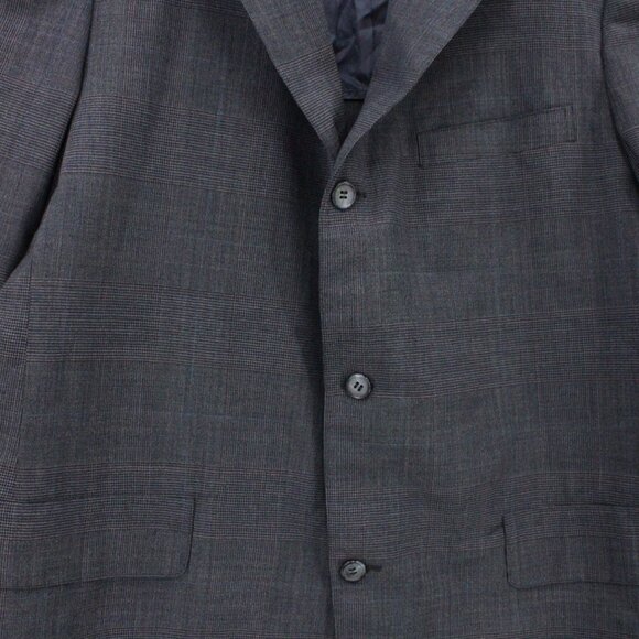 Brook Brothers Blazer Mens Size 41R Navy Blue/Gray Wool Three Button Front - Picture 5 of 10